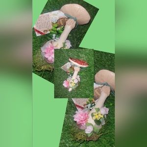 Handmade wallhanging mushroom